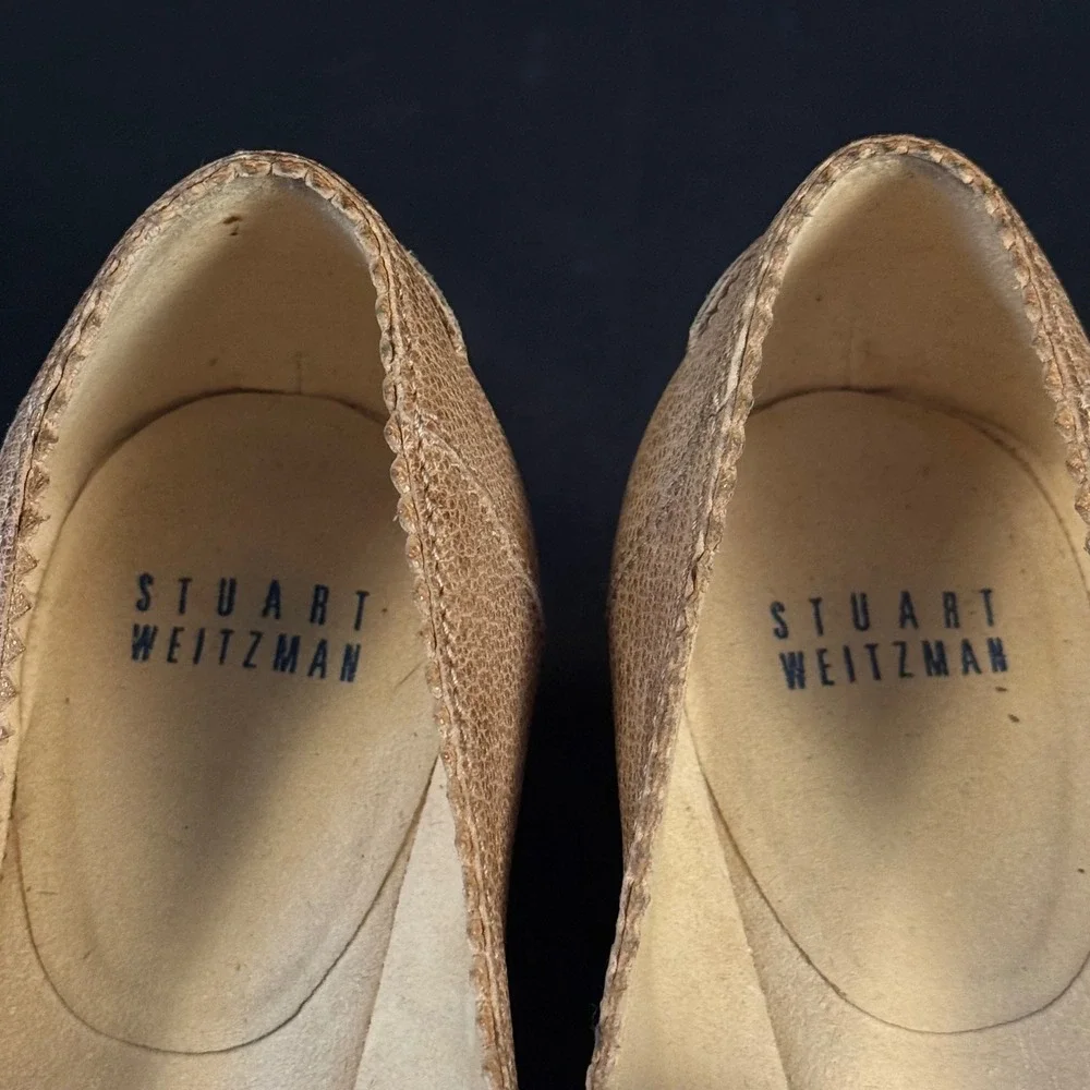 Vintage Stuart Weitzman Spectator Penny Loafers Two Tone Leather Spain Women 9 M